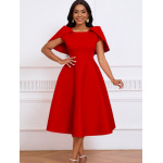 Celebrity Banquet Party Big Swing Dress Cape Dress