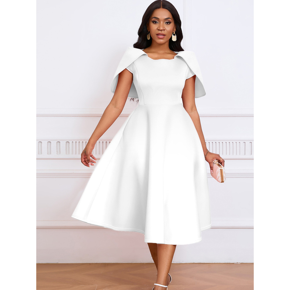 Celebrity Banquet Party Big Swing Dress Cape Dress