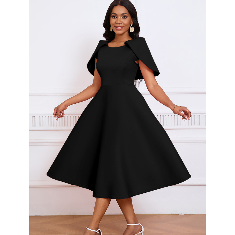 Celebrity Banquet Party Big Swing Dress Cape Dress
