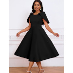 Celebrity Banquet Party Big Swing Dress Cape Dress