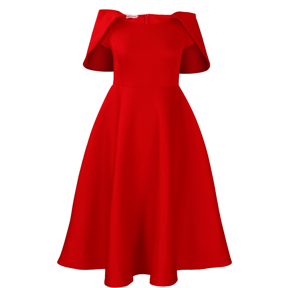 Celebrity Banquet Party Big Swing Dress Cape Dress
