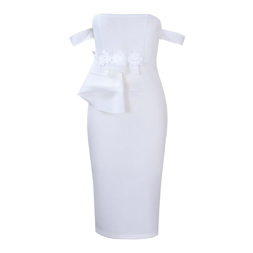 Elegant And Sexy Strapless Off-Shoulder Celebrity Dress