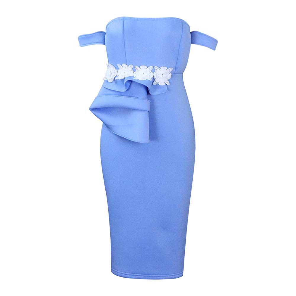 Elegant And Sexy Strapless Off-Shoulder Celebrity Dress