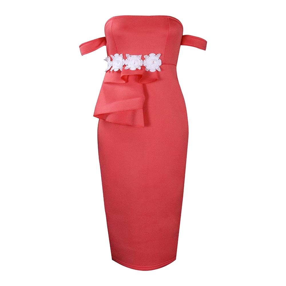 Elegant And Sexy Strapless Off-Shoulder Celebrity Dress