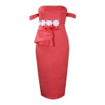 Elegant And Sexy Strapless Off-Shoulder Celebrity Dress