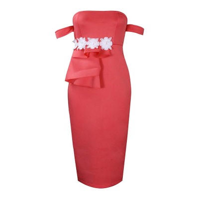 Elegant And Sexy Strapless Off-Shoulder Celebrity Dress 02