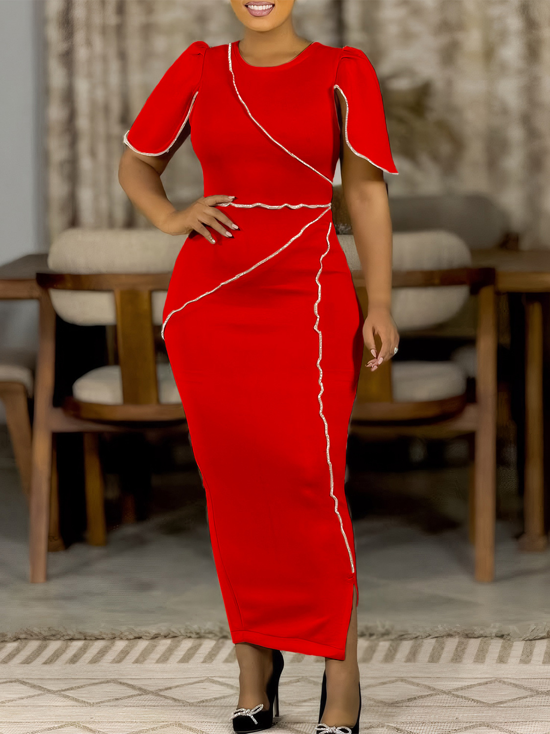 Elegant Banquet Dress Long Skirt Dress