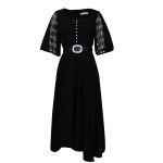 Fashionable Splicing Chiffon Beaded Lady Dress