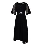 Fashionable Splicing Chiffon Beaded Lady Dress