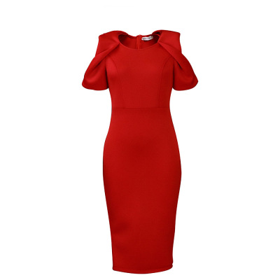 Hip-Hugging Fashionable Design Tight Dress 02