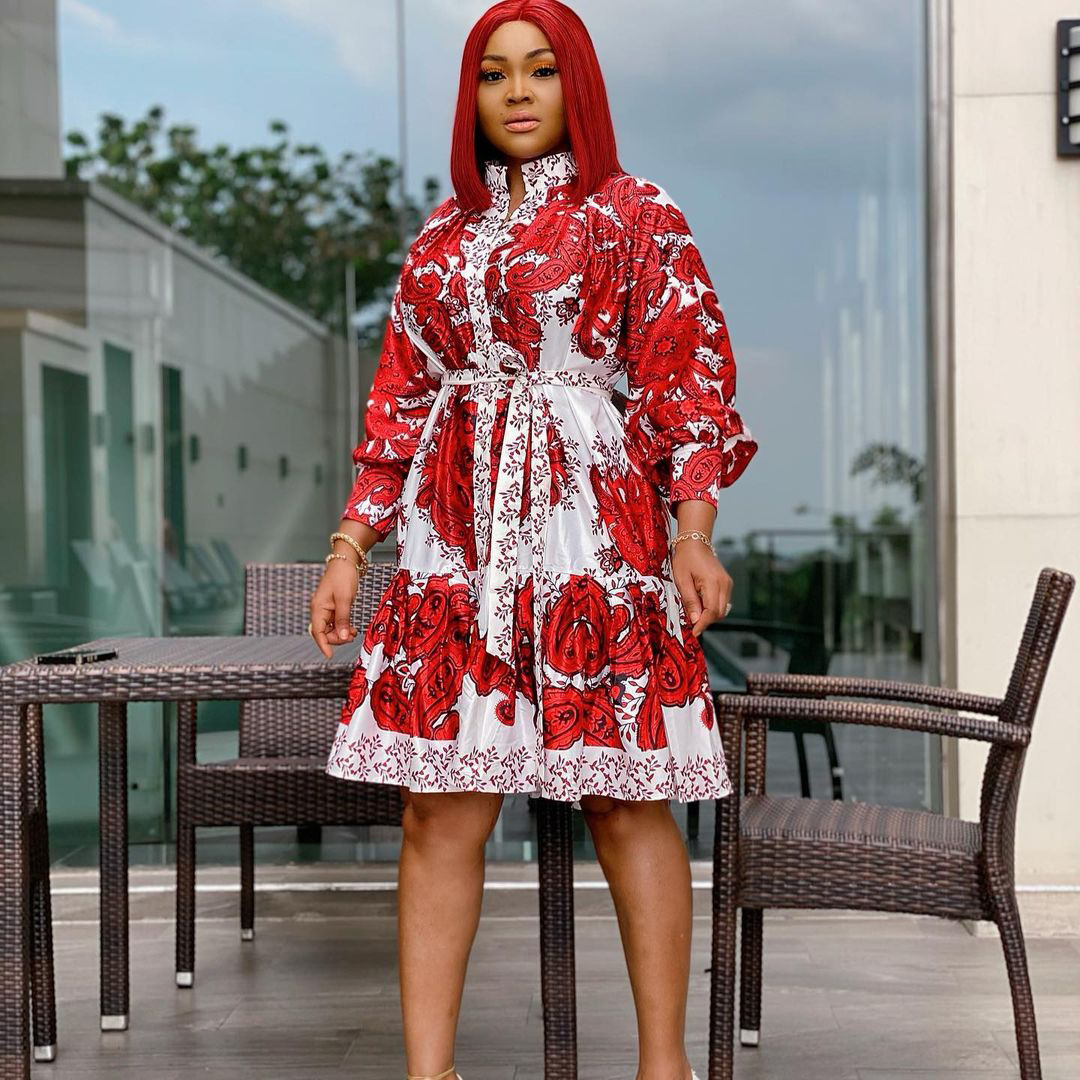 Printed Tie-Strap Swing Dress