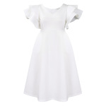 Ruffle High Waist A-Line Banquet Party Dress