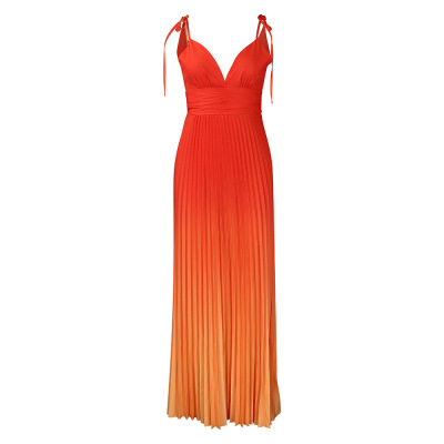 Sexy Halter Backless Dress With Gradient Color 02