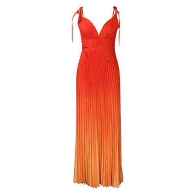 Sexy Halter Backless Dress With Gradient Color 02