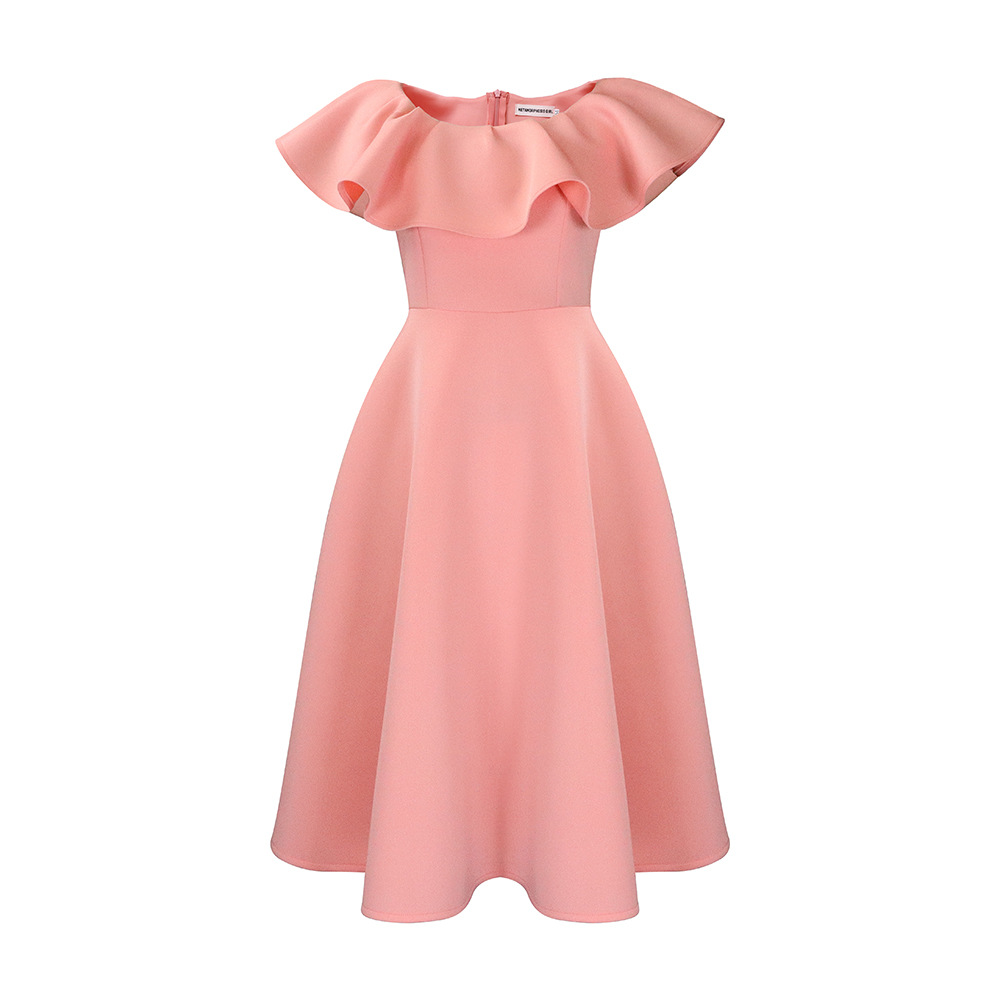 Summer Fashion Temperament Ruffled Big Skirt Banquet Dress
