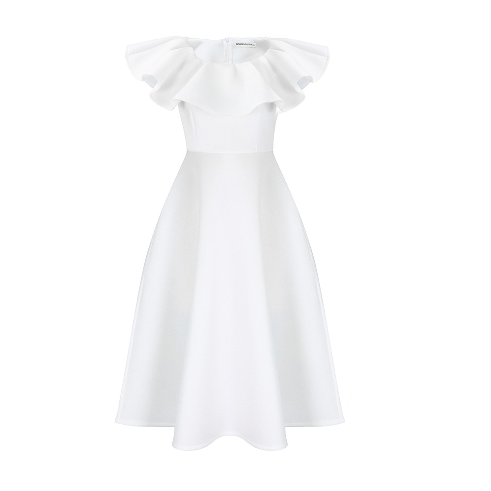 Summer Fashion Temperament Ruffled Big Skirt Banquet Dress