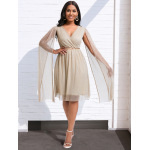 Summer New Fashion V-Neck Cape Cross-Border Dress