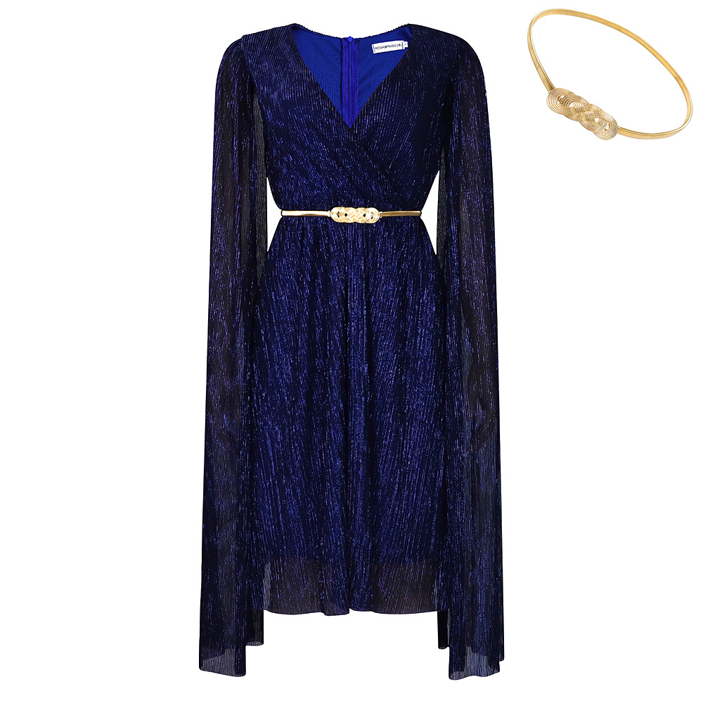 Summer New Fashion V-Neck Cape Cross-Border Dress