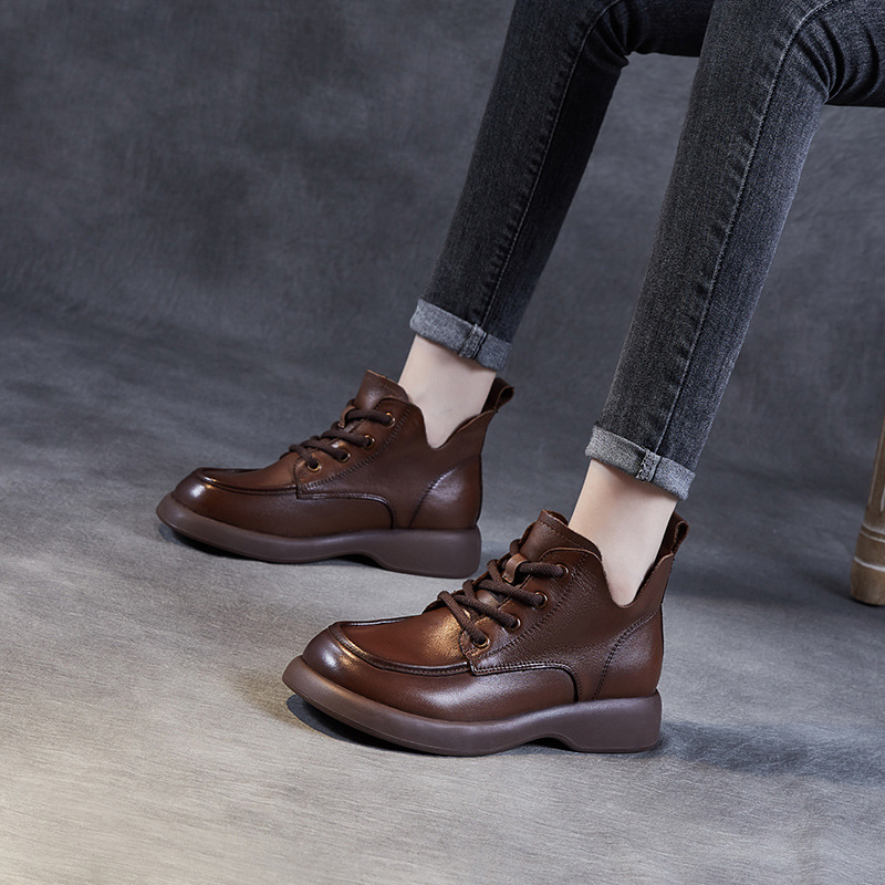 Doc Martens Low Boots - Handmade V-Top Lace-Up Short Boots