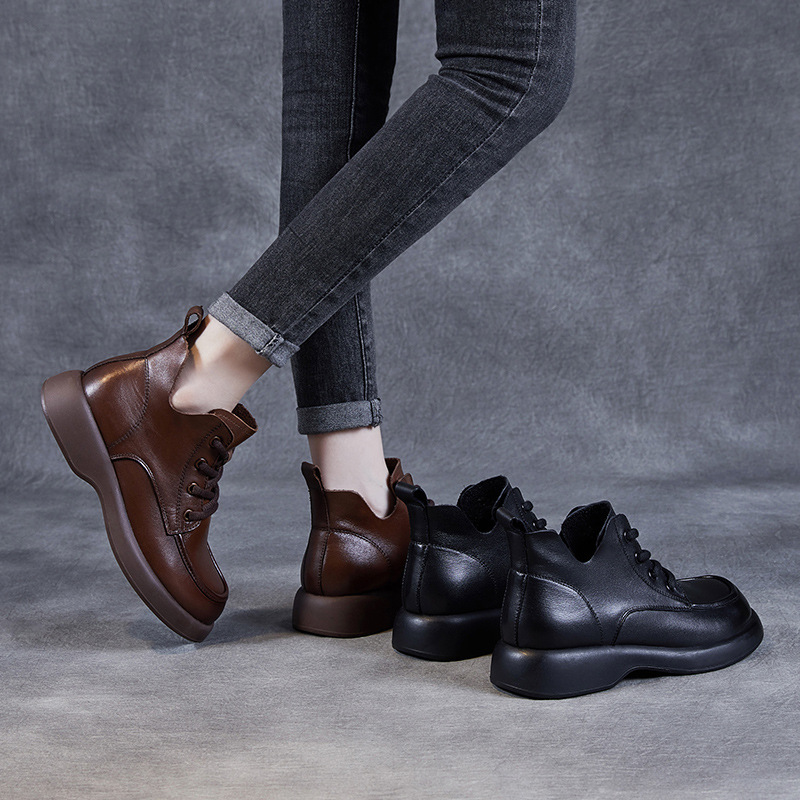 Doc Martens Low Boots - Handmade V-Top Lace-Up Short Boots