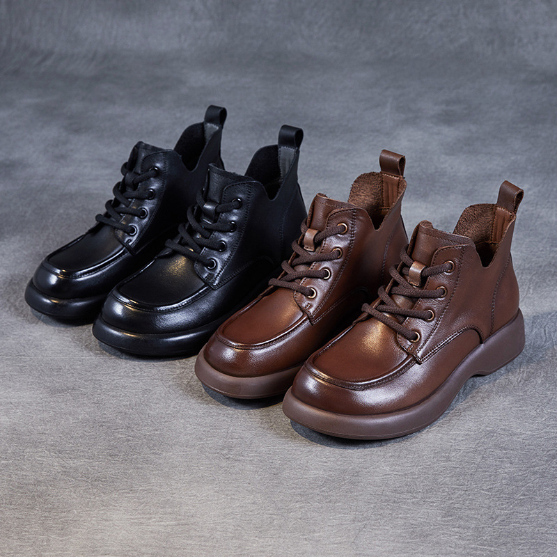 Doc Martens Low Boots - Handmade V-Top Lace-Up Short Boots
