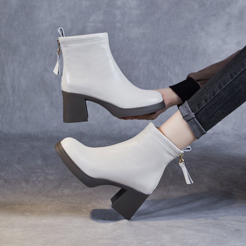 Leather Chunky Doc Martens and Fleece Ankle Boots