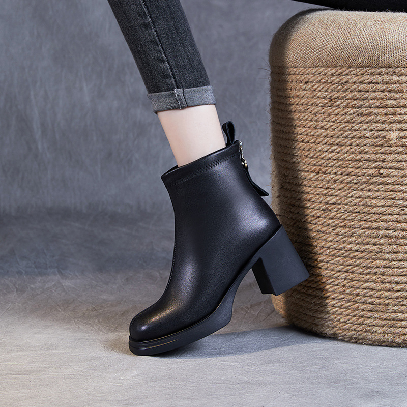 Leather Chunky Doc Martens and Fleece Ankle Boots