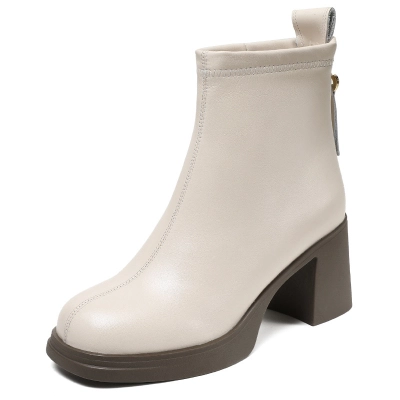 Leather Chunky Doc Martens and Fleece Ankle Boots 01