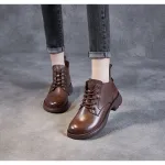 Leather Doc Martens Women's V-Top Lace-Up Ankle Boots