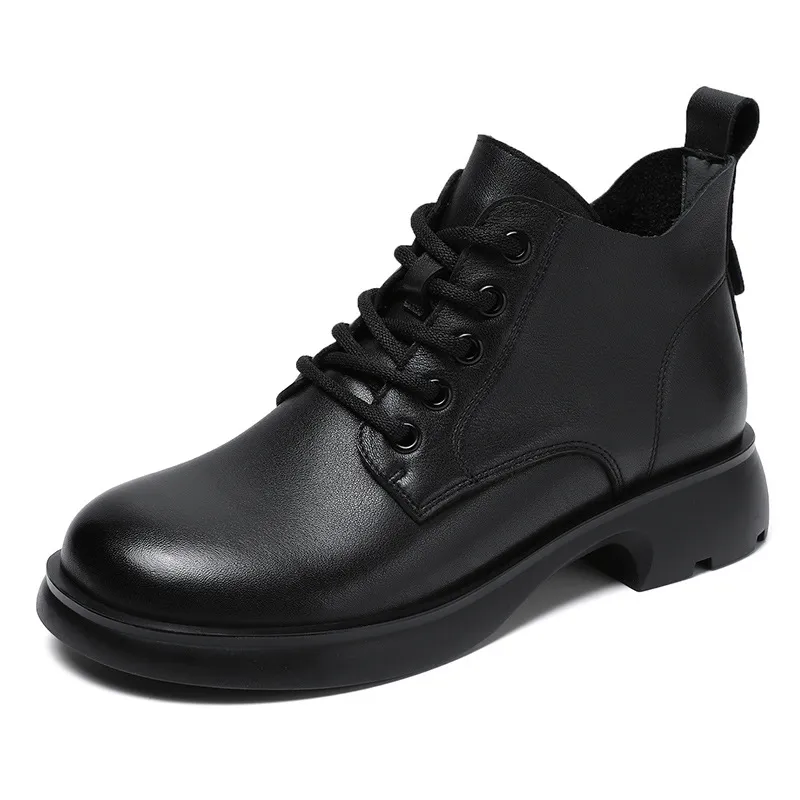 Leather Doc Martens Women's V-Top Lace-Up Ankle Boots