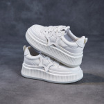 Leather Elevating Platform Breathable Flats