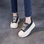 Muffin Platform Casual Leather White Shoe Flats