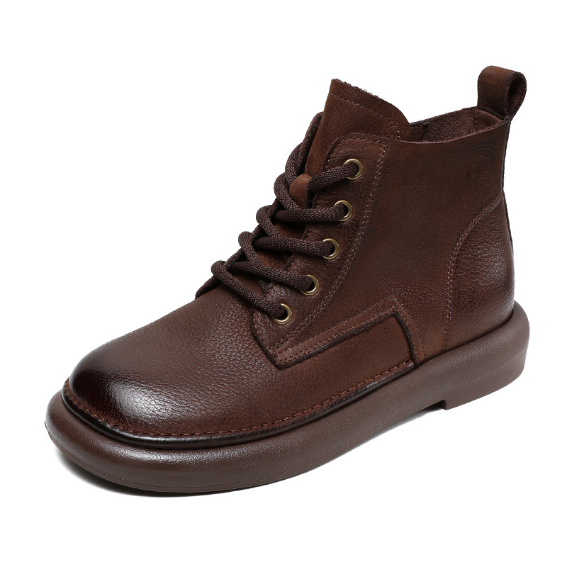New Cowhide Maillard and Fleece Ankle Doc Martens