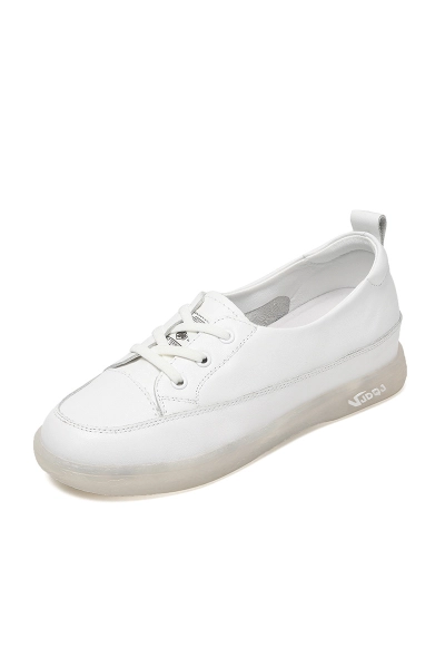 Shallow Mouth Cowhide Thin Breathable Soft Flat Shoes 01