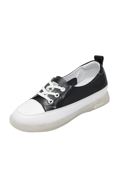 Shallow Mouth Cowhide Thin Breathable Soft Flat Shoes 02