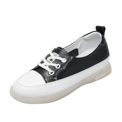 Shallow Mouth Cowhide Thin Breathable Soft Flat Shoes 02