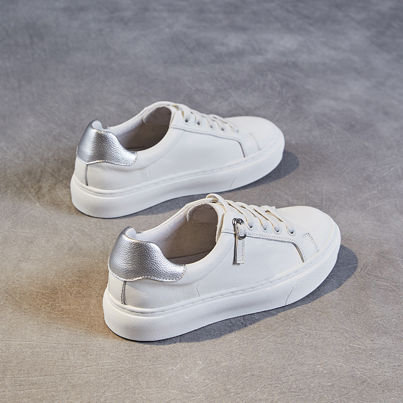 Thick Leather Low Top Board Flats