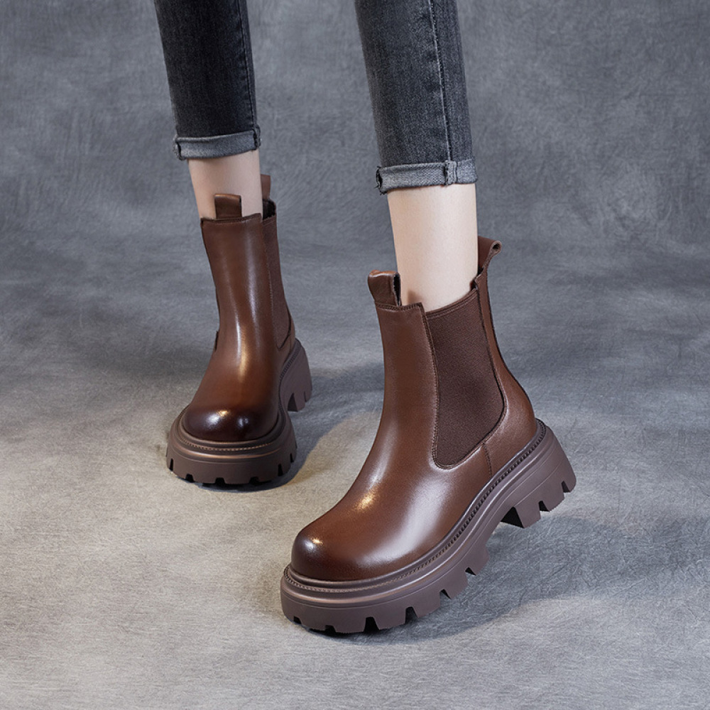 Women's New Fall Leather Vintage English Doc Martens