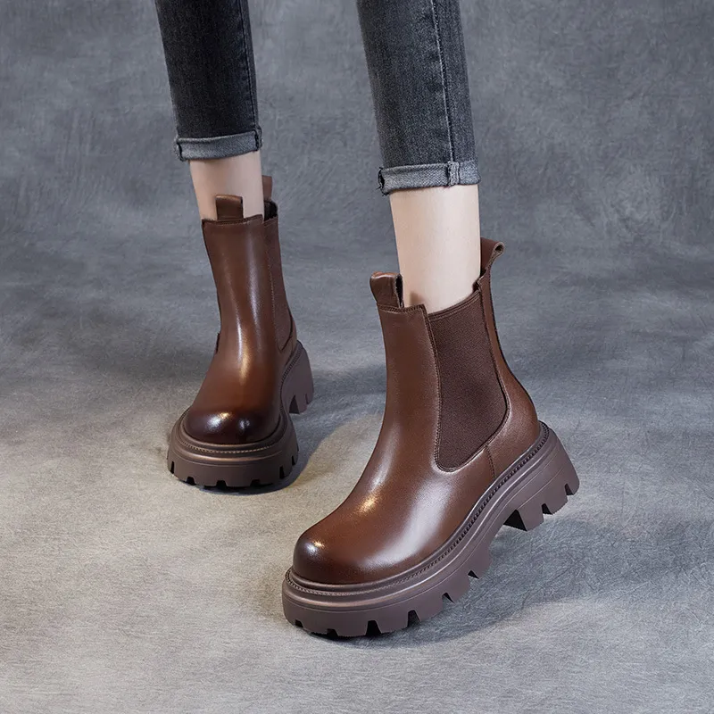 Women's New Fall Leather Vintage English Doc Martens