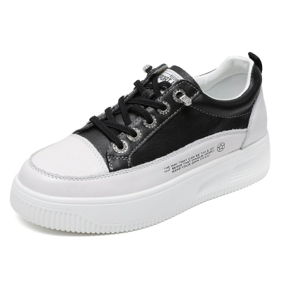 Cowhide High-Soled Elastic Flats for Women 02