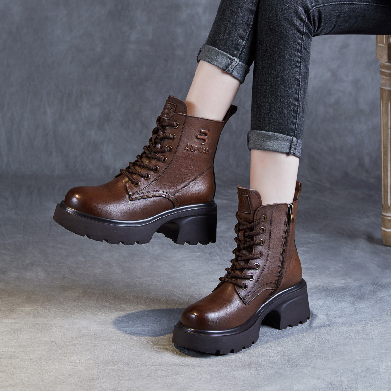 Leather English-Style Vintage Doc Martens