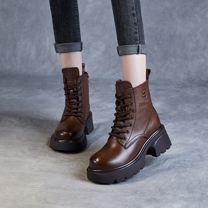 Leather English-Style Vintage Doc Martens