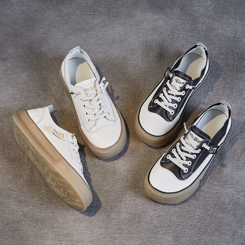 Spring, Summer, and Fall All-Season Thick Soled Beef Tendon Flat Shoes