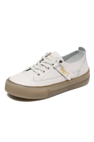 Spring, Summer, and Fall All-Season Thick Soled Beef Tendon Flat Shoes 01