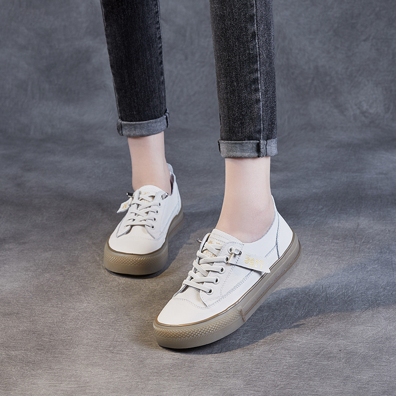 Spring, Summer, and Fall All-Season Thick Soled Beef Tendon Flat Shoes