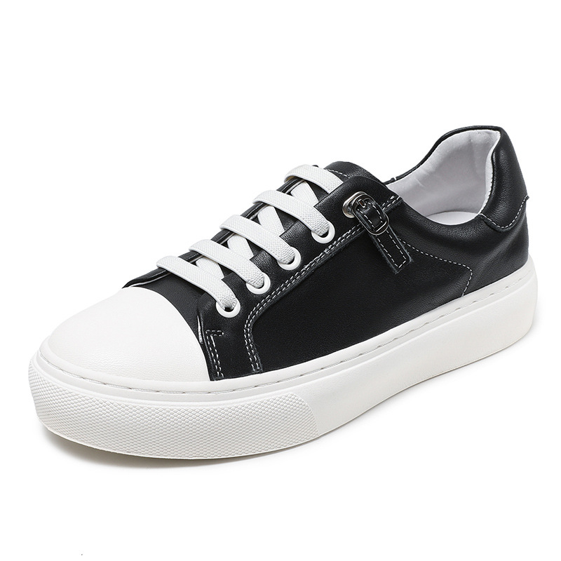 Wide Range of Thick Soled Leather Low Top Board Flats