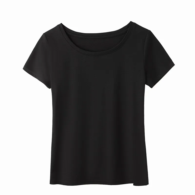 New Mercerized Cotton Crew-Neck T-Shirt for Summer