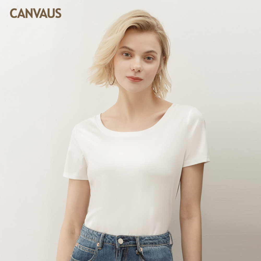 New Mercerized Cotton Crew-Neck T-Shirt for Summer