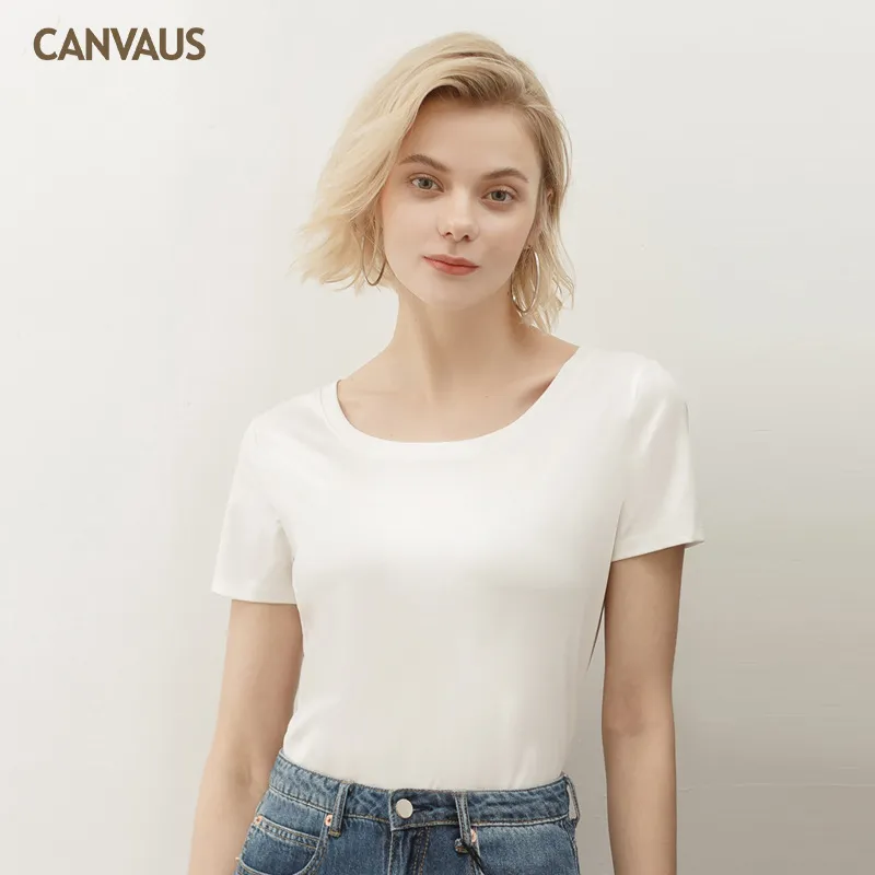 New Mercerized Cotton Crew-Neck T-Shirt for Summer