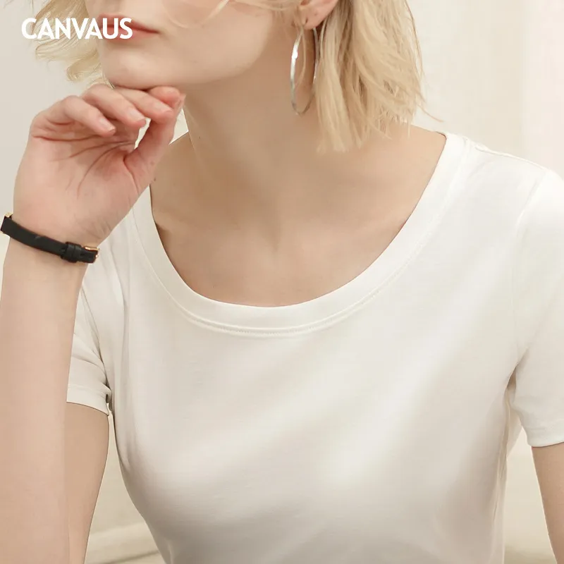 New Mercerized Cotton Crew-Neck T-Shirt for Summer